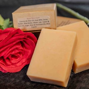 rose geranium goat milk soap